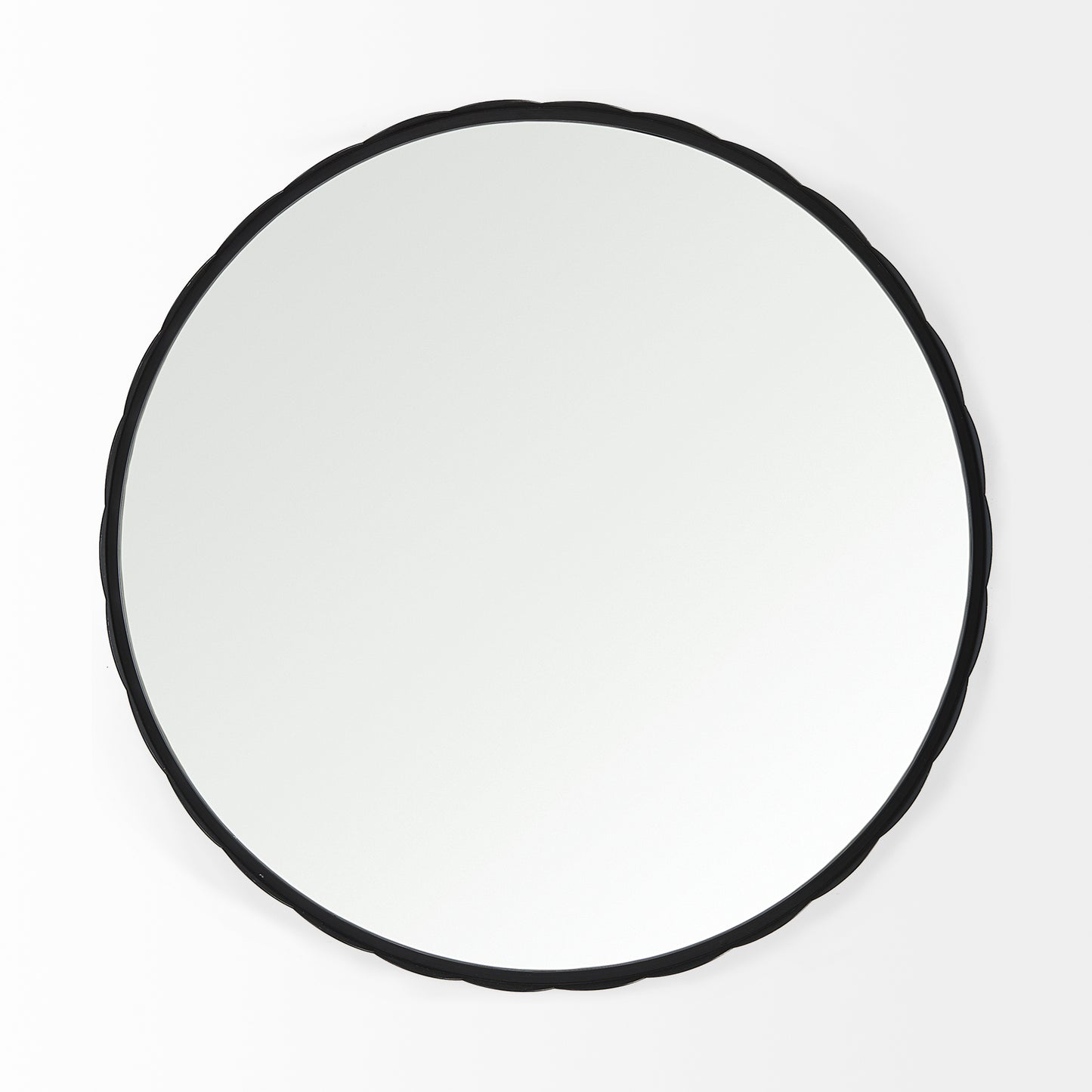 Adelaide Black Round Mirror