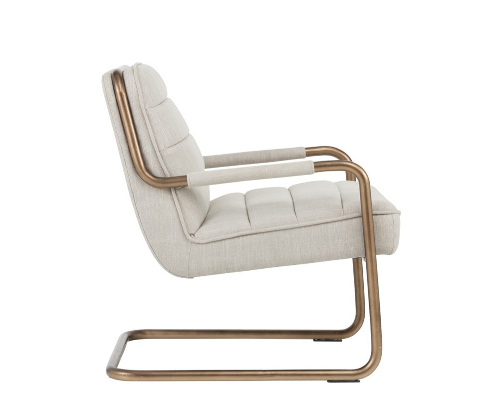 Lincoln Lounge Chair - Beige Linen