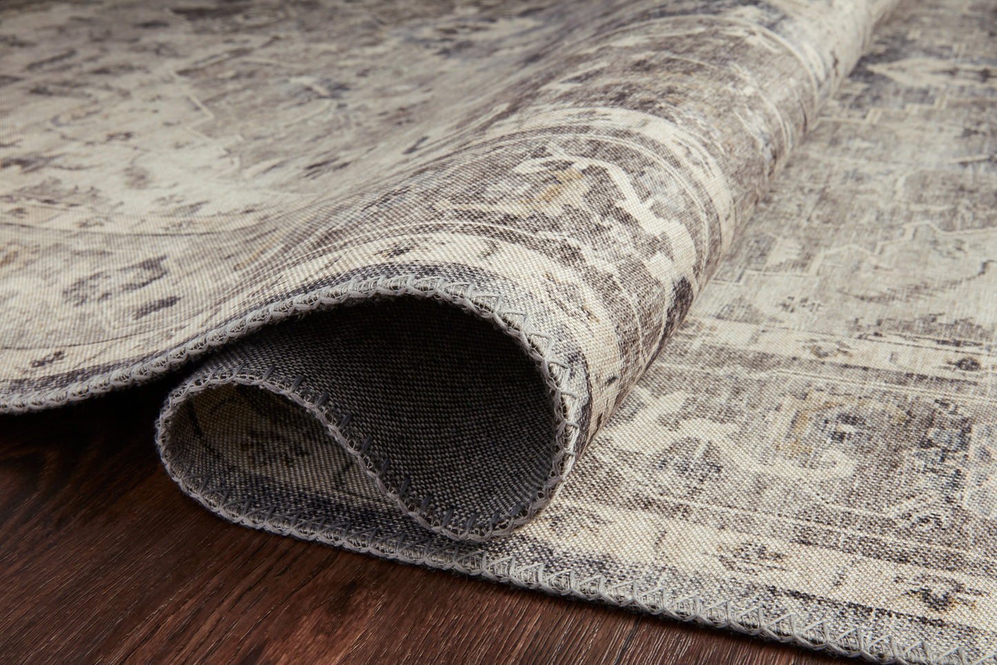Hathaway rug - Steel/Ivory - 2'0" x 5'0"