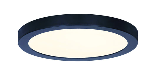 LED Low Profile Round Flush Mount - Black